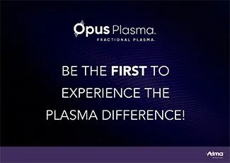 A purple square with the words " be the first to experience the plasma difference ".